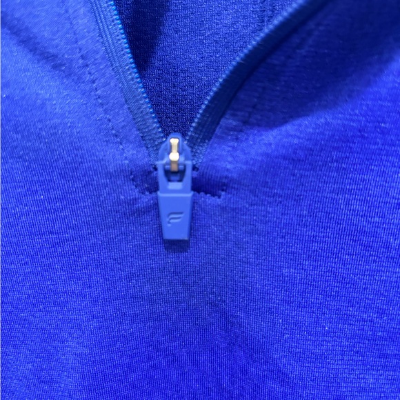Fabletics Blue Half Zip Athletic Pullover Top Medium Activewear - Picture 3 of 5